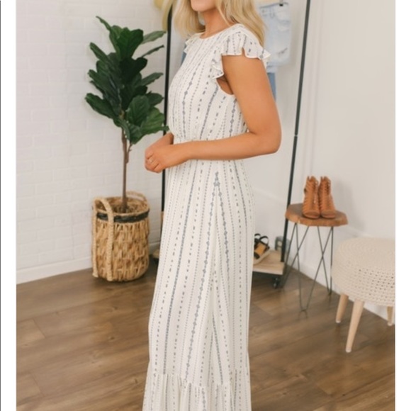 Magnolia boutique everly flutter sleeve dress L - Picture 4 of 5